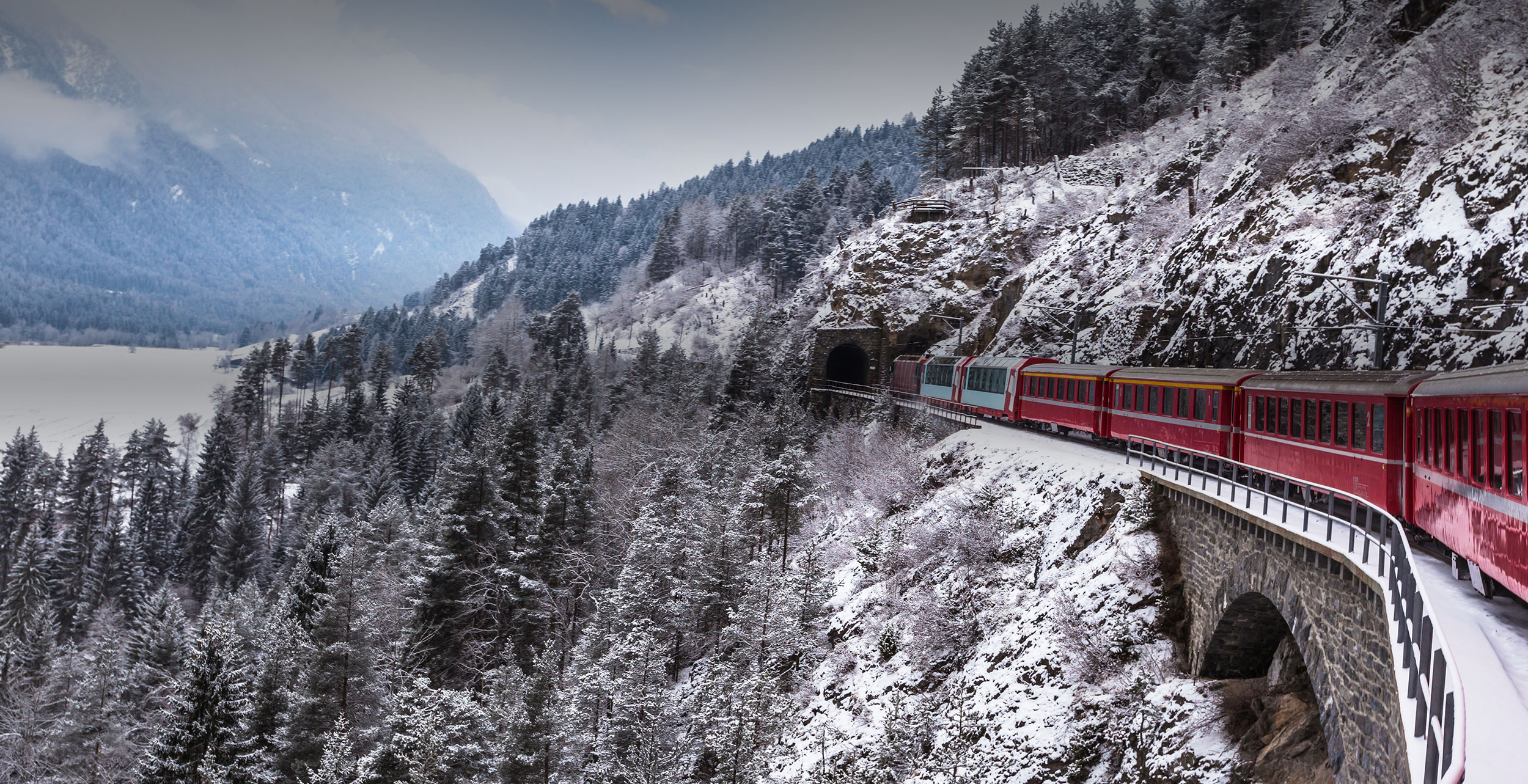 Glacier Express Winter Magic by Rail
